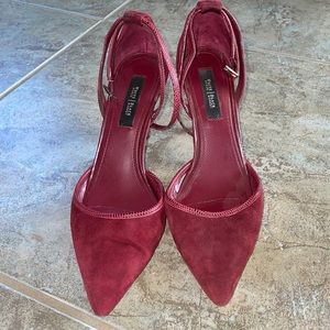 Beautiful red suede heels from White House Black Market!